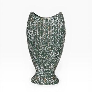 Vintage SAVOY Vase Art Pottery Splatter 24k Gold Speckled Vase Mid Century